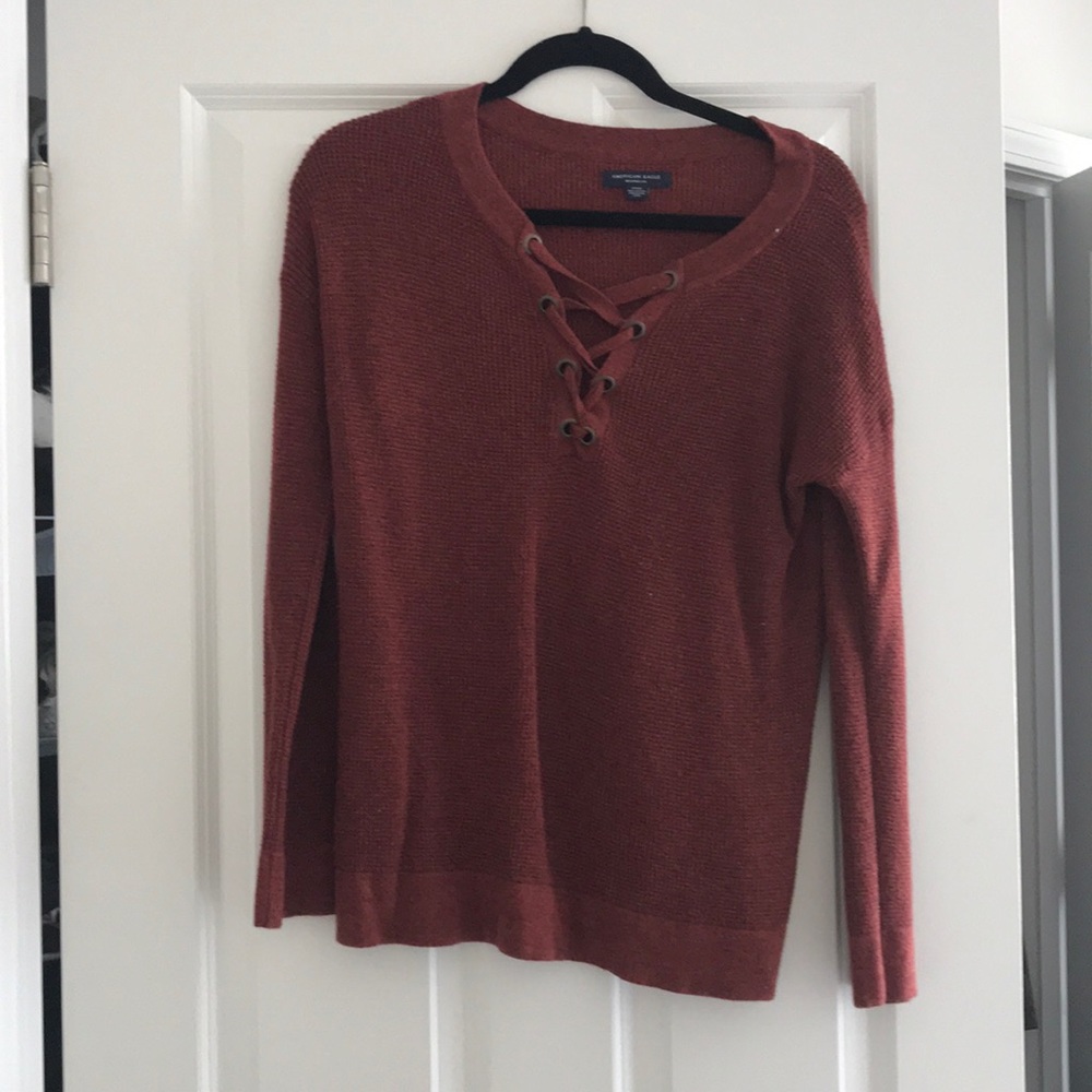 AE burnt red sweater